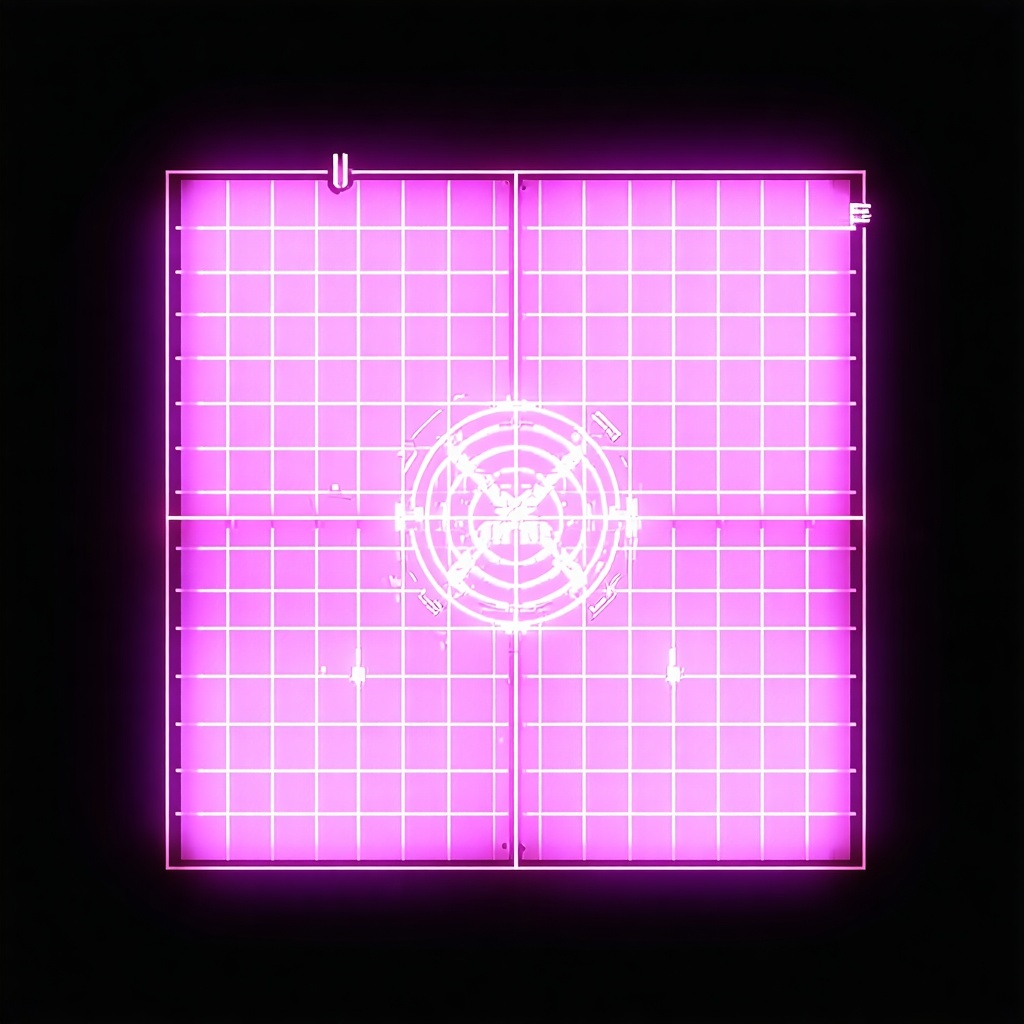 Minimal Blueprint Phase Logo for a business pink with black background-1
