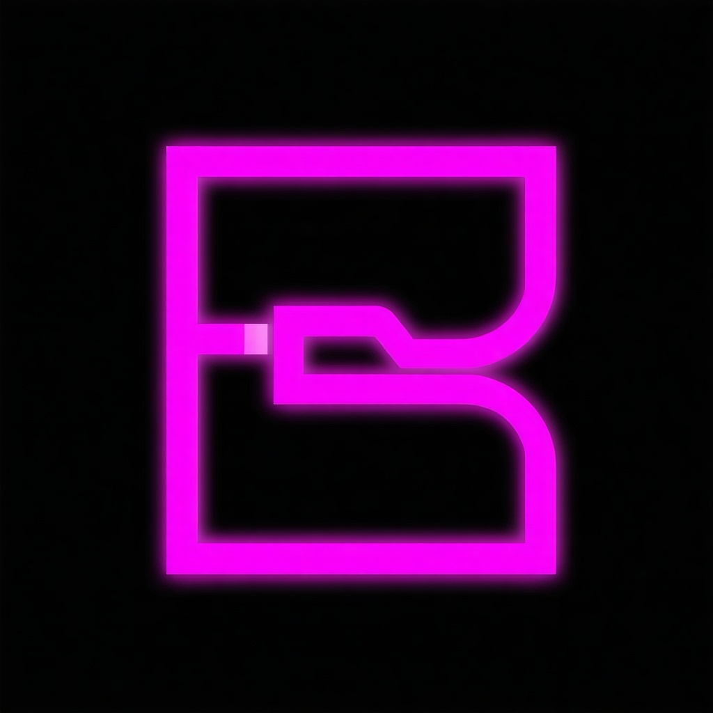 Minimal Build Phase Logo for a business pink with black background-1