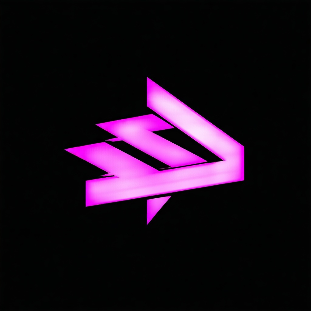 Minimal Build Phase Logo for a business pink with black background